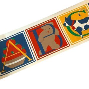 Vintage ABC Alphabet Wallpaper Border